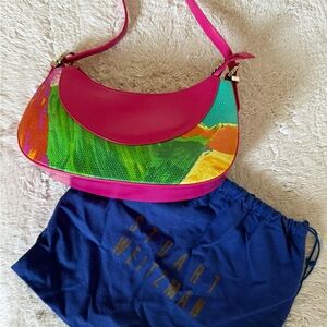 Stuart Weitzman Vibrant Pink and Multicolor hand bag